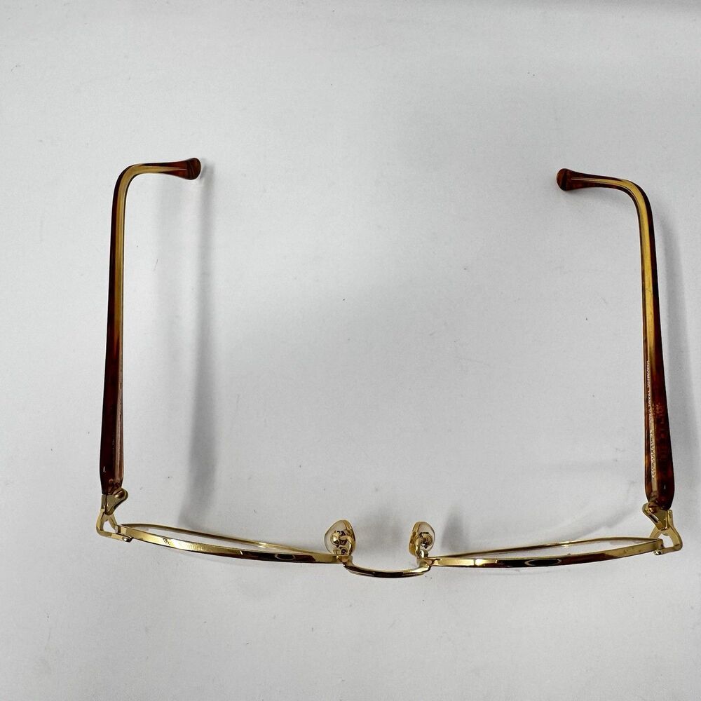 Vintage Anne Klein Valeria 322 Gold Tortoise Eyeglass Frames 56-17-135 New - Picture 5 of 10